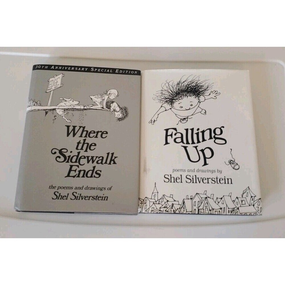 2-book‎ lot Shel Silverstein Hardcover 30th Ann Where D Sidewalk Ends Falling Up